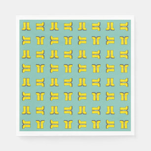 Serviette En Papier Bottes de pluie jaunes en caoutchouc