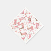 Serviette En Papier Bottes de rodéo roses occidentales avec nœuds pour (Coin)
