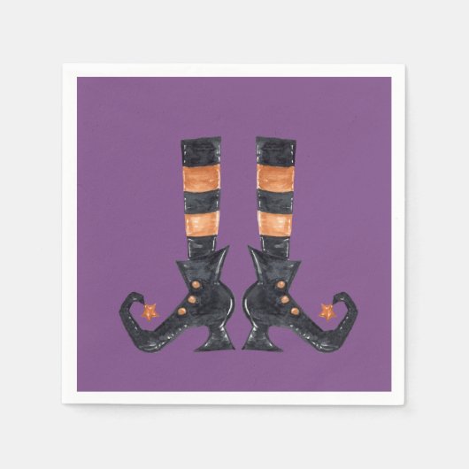 Serviette En Papier Bottes de sorcières d'Halloween (Devant)