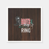 Serviette En Papier Bottes et Bling avant la Bague - Serviette (Devant)