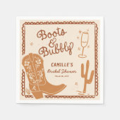 Serviette En Papier Bottes et bulles main fantaisie dessinée (Devant)