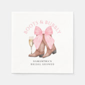 Serviette En Papier Bottes Mariage Occidental Bulles de Savon  (Devant)