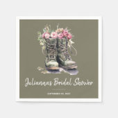 Serviette En Papier Bottes militaires Fête des mariées à thème (Devant)