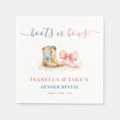 Serviette En Papier Bottes ou Nœuds (Devant)