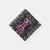 Serviette En Papier Bottes roses et Bling Bachelorette (Coin)