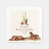 Serviette En Papier Bottes rustiques et Fête des mariées Bubbly Countr (Devant)