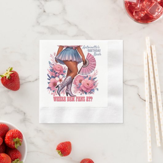 Serviette En Papier Bottes sur le terrain glamour cowgirl de l'Ouest (En situation)