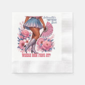 Serviette En Papier Bottes sur le terrain glamour cowgirl de l'Ouest (Devant)