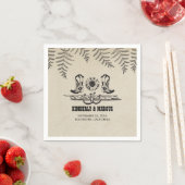 Serviette En Papier Bottes Tournesol Cowboy Mariage campagnard rustiqu (En situation)