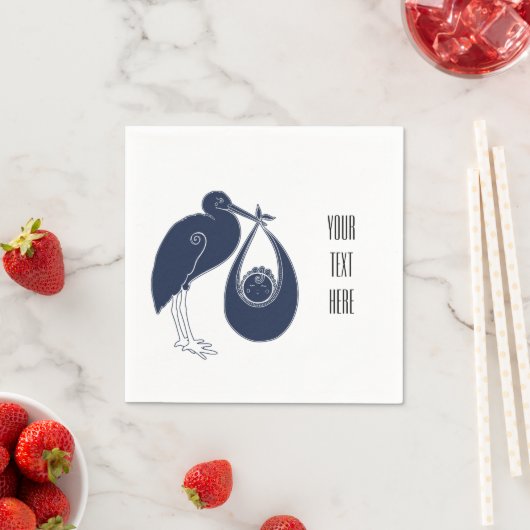 Serviette En Papier Bouche bleue (En situation)