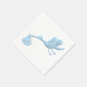 Serviette En Papier Bouche bleue livrant garçon (Coin)