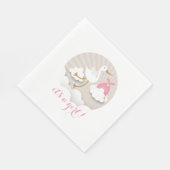 Serviette En Papier Bouche + Clouds Baby shower fille serviettes (Coin)