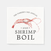 Serviette En Papier Bouche de crevettes | Fête à thème de fruits de me (Devant)