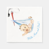 Serviette En Papier Bouche portant bébé serviettes amusant - texte per (Devant)