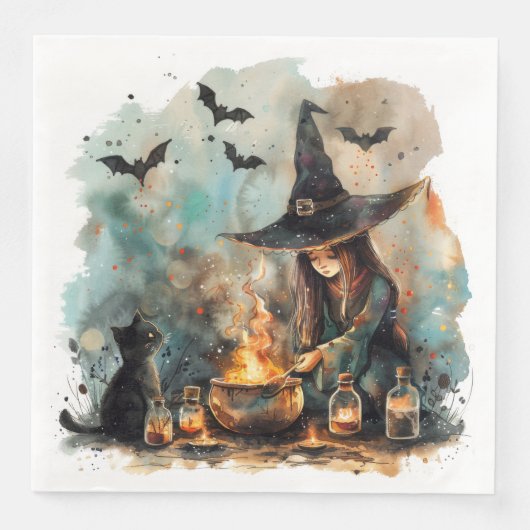 Serviette En Papier Bouche Whimsical à l'aquarelle mignonne pour décou (Devant)