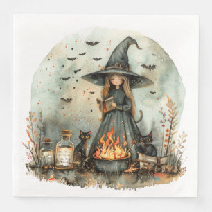 Serviette En Papier Bouche Whimsical à l'aquarelle mignonne pour décou