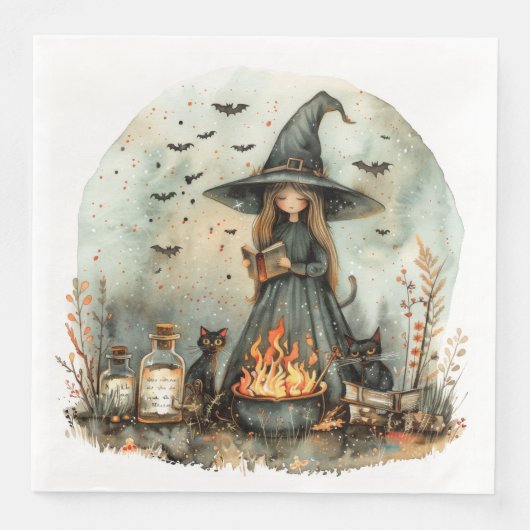 Serviette En Papier Bouche Whimsical à l'aquarelle mignonne pour décou (Devant)
