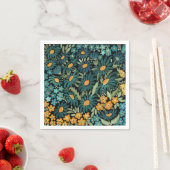Serviette En Papier Bouches d'aquarelle bleu (En situation)
