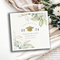 Bouchon de Graduation Verte au Feuillage Vert Past