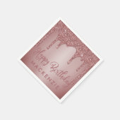 Serviette En Papier Bouchons de Parties scintillant Rose Gold de luxe  (Coin)