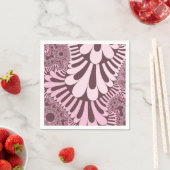 Serviette En Papier Boucle rose et Rose (En situation)