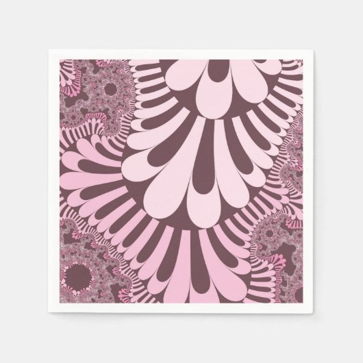 Serviette En Papier Boucle rose et Rose (Devant)