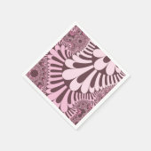 Serviette En Papier Boucle rose et Rose (Coin)
