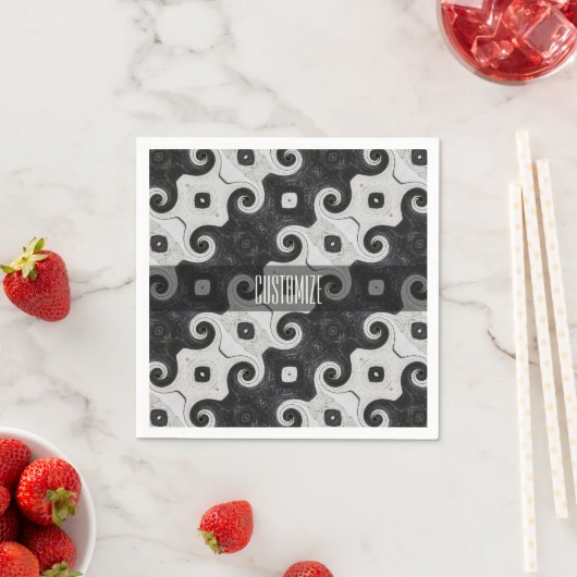 Serviette En Papier Boucles d'yeux en diamant Abstrait Motif serviette (En situation)