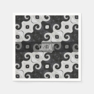Serviette En Papier Boucles d'yeux en diamant Abstrait Motif serviette