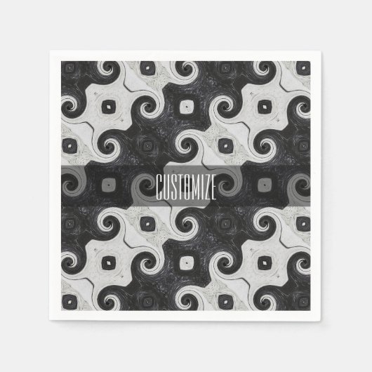 Serviette En Papier Boucles d'yeux en diamant Abstrait Motif serviette (Devant)