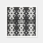 Serviette En Papier Boucles d'yeux en diamant Abstrait Motif serviette (Devant)