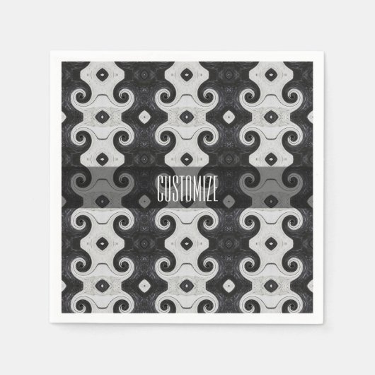 Serviette En Papier Boucles d'yeux en diamant Abstrait Motif serviette (Devant)