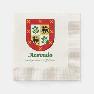 Serviette En Papier Bouclier de la famille Acevado