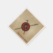 Serviette En Papier Bouclier Et Armes De Corbeau Viking (Coin)