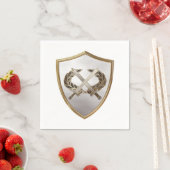 Serviette En Papier Bouclier et épées (En situation)