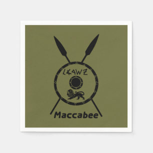 Serviette En Papier Bouclier Maccabee Soumis Et Voies