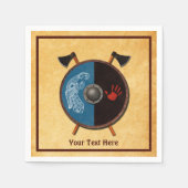 Serviette En Papier Bouclier viking et axes (Devant)