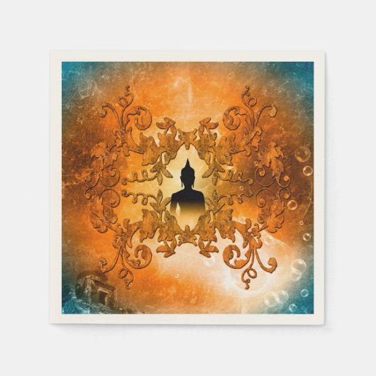 Serviette En Papier Bouddha au coucher du soleil (Devant)