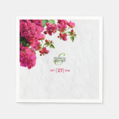 Serviette En Papier Bougainvillea Méditerranée Grec Mariage (Devant)