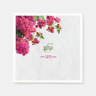 Serviette En Papier Bougainvillea Méditerranée Grec Mariage