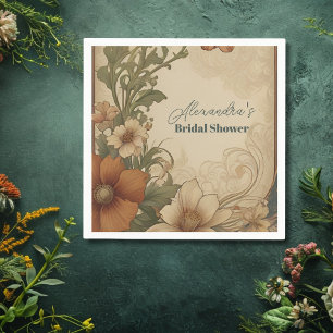 Serviette En Papier Bougainvillea vintage Fête des mariées Art nouveau
