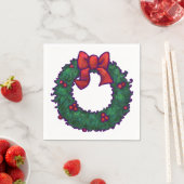 Serviette En Papier Boughs de Holly (En situation)