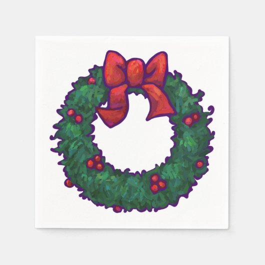 Serviette En Papier Boughs de Holly (Devant)