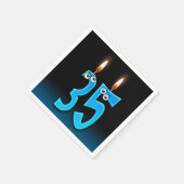 Serviette En Papier Bougie de 35e anniversaire aux globes oculaires (Coin)