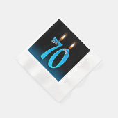 Serviette En Papier Bougie de 70e anniversaire aux globes oculaires (Coin)