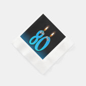 Serviette En Papier Bougie de 80e anniversaire avec globes oculaires (Coin)