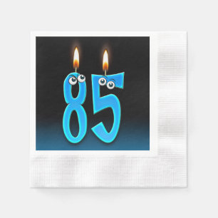 Serviette En Papier Bougie de 85e anniversaire aux globes oculaires