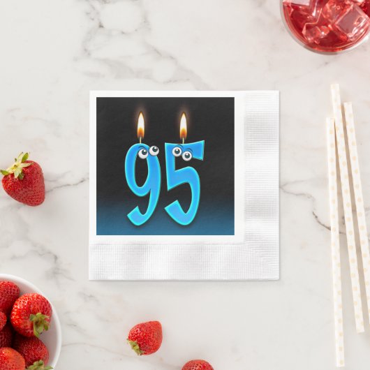 Serviette En Papier Bougie de 95e anniversaire aux globes oculaires (En situation)