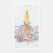 Serviette En Papier Bougie de vacances avec coquillages et serviettes  (Devant)