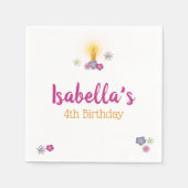 Serviette En Papier Bougie florale (Devant)